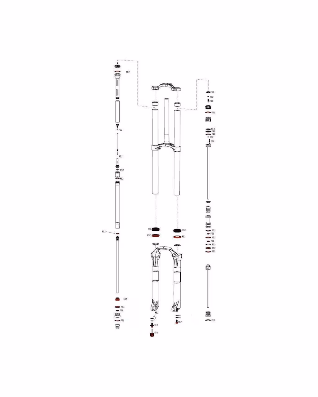 RockShox spares for fork service kit for boxxer wc cgr dmp upg, view 1