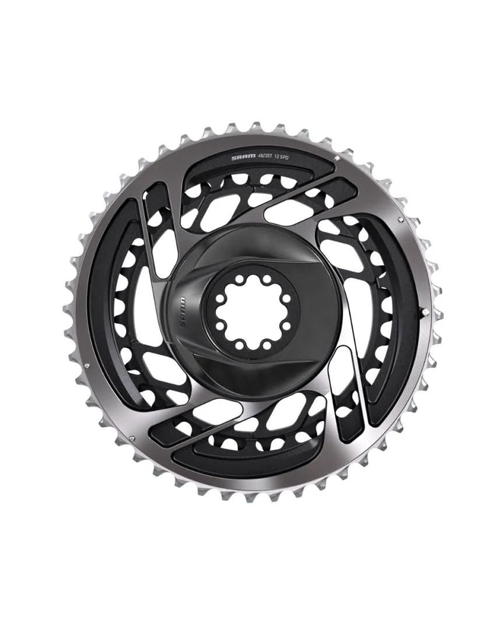 SRAM chain ring road 48/35 kit 12 speed direct mount grey, view 1
