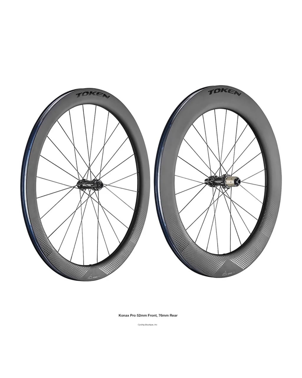 Token wheel set carbon disc brake konax pro 52MM front, 76MM rear 11/12 speed SRAM/Shimano BWRC576D-TBT-BKSTK, view 1